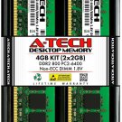 4Gb 2X 2Gb Pc2-6400 Desktop Dimm Ddr2 800 Mhz Non-Ecc Memory Ram 6400U 4G