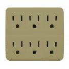 Power Wall Tap 6 Outlet Tan 3/Pack Gg-16000Tt-3