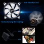 Lot 2 Vetroo White LED 120mm PC CPU Computer Case Cooling Fan