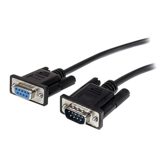 StarTech 1m Black Straight Through DB9 RS232 Serial Cable M/F MXT1001MBK