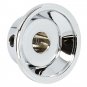 Brass Hat Knob For 6Mm Diameter Shaft W/ Set Screw - Fits Split Shaft - Chrome
