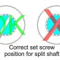 Brass Hat Knob For 6Mm Diameter Shaft W/ Set Screw - Fits Split Shaft - Chrome