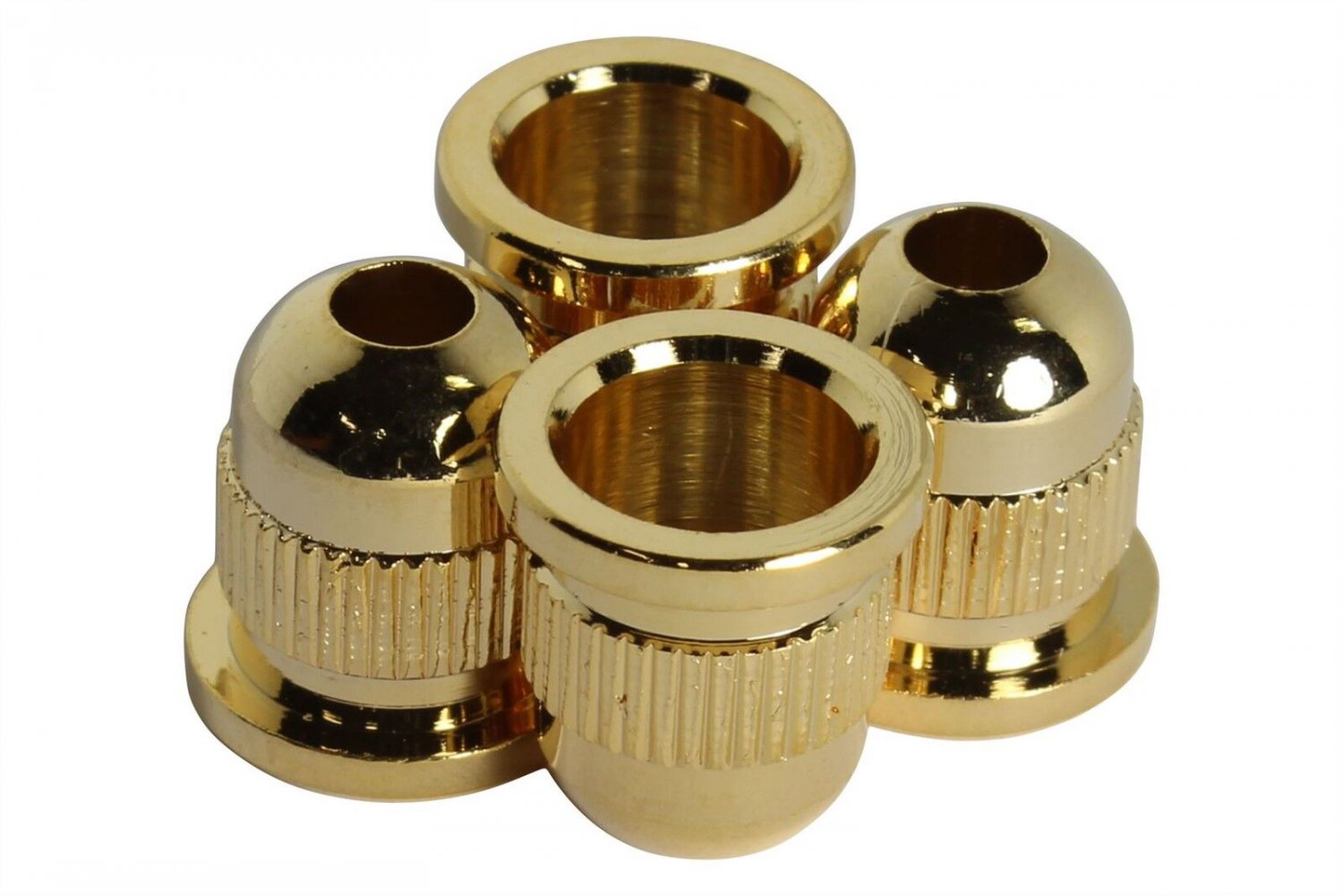 Bass Guitar Rear Mounted String Ferrules - Gold - Set Of 4