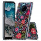 For Nokia X100 (6.67"" Inch) - Hard Tpu Rubber Case Cover Tropical Pink Flowers