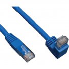 Tripp Lite 10ft Cat6 Gigabit Molded Patch Cable (Right Angle Down M to M) - Blue