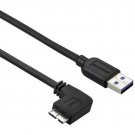 StarTech 0.5m (20in) Slim Micro USB 3.0 Cable - Left-Angle Micro-USB