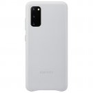 Samsung Galaxy S20 5G Leather Back Cover - Silver