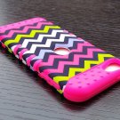 Ipod Touch 5Th 6Th 7Th Gen Hard&Soft Rubber Hybrid Case Cover Pink Green Chevron