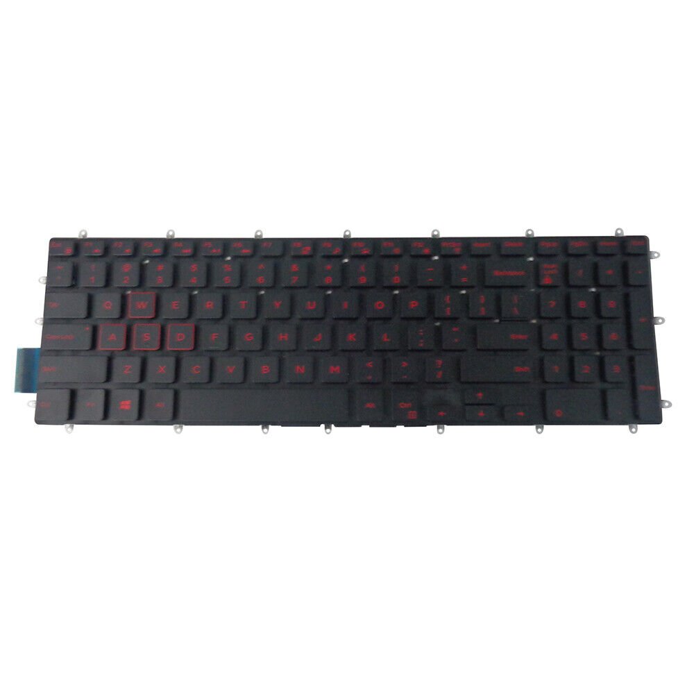 Backlit Keyboard W/ Red Letters For Dell Inspiron 5765 5767 Laptops 3R0Jr