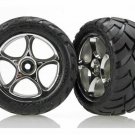 Traxxas 2478R Tires & wheels Tracer 2.2' chrome wheels Anaconda Bandit