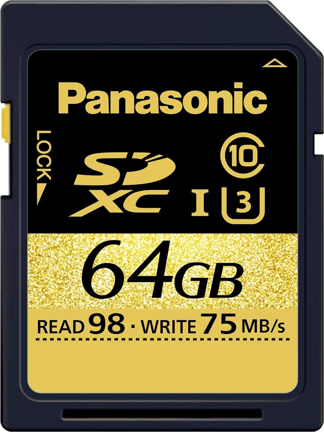 Panasonic 64GB SDXC Card Gold Series (RP-SDUT64GAK)