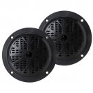 Pyle PLMR41B 4"" Dual Cone Waterproof Speaker Pair Black