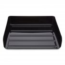 Trured Side-Load Stackable Plastic Document Tray Legal Black 2/Pack Tr55332