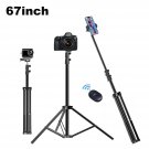 Universal 67Inch Selfie Stick Tripod Stand With Bluetooth Remote For Cell Phone