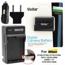 Vivtar OEM ENEL15 Battery + Charger for Nikon D7500 D7200 D7100 D610 D750 D810