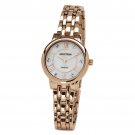 Armitron Womens Rose Gold Watch with Mother of Pearl Face Crystal Accented Dial