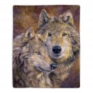 Sherpa Fleece Throw Blanket Wolf Lightweight Bed or Couch Soft Snuggly