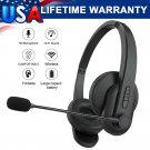 Wireless Bluetooth Trucker Driving Office Headset Noise Cancelling Mic Headphone