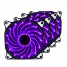 120mm Purple 15LEDs Cooling Fan for Computer PC Cases, CPU Coolers and Radiators