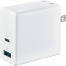 Insignia- 72.5W 2-Port USB-C/USB Wall Charger - White