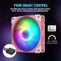 3pcs Vetroo PINK Frame 120mm Quiet Computer Case Cooling Fans ARGB Lighting LED