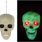 Glow In The Dark Talking Skull Light Up Eyes Halloween Decoration Prop Haunted