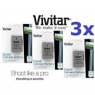 3 Vivitar En-El14a Li-on Battery for Nikon D3300, D5100, D5200, D5300, D5500