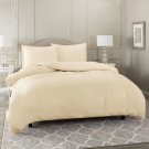 Duvet Cover Set Soft Brushed Comforter Cover W/Pillow Sham, Cream - Full