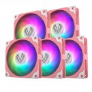 Lot 5 Vetroo Pink ARGB LED 120mm Computer Case Cooling Fan PWM with Controller