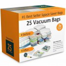 Pack Of 25 Vacuum Storage Bags Air Tight Seal Closet Space Saving Organize