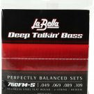 La Bella 760FM Deep Talkin' Bass Flatwound Bass Guitar Strings - .049-.109