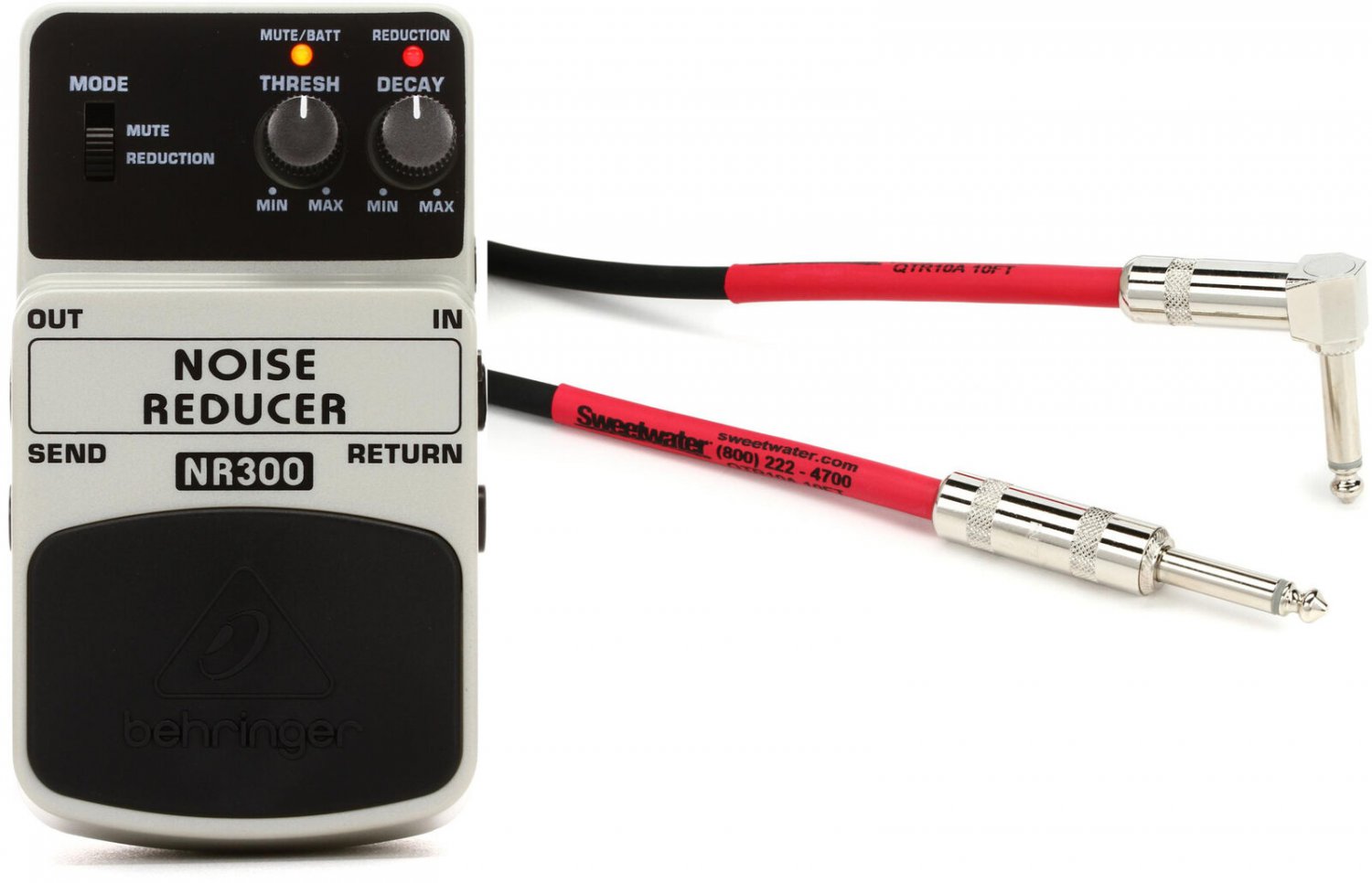 Behringer Nr300 Noise Reducer Pedal + Pro Co Eglss-10 Value Bundle