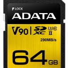 64GB AData Premier ONE SDXC UHS-II U3 290MB/s Class 10 Memory Card