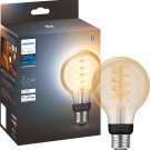 Philips - Hue Filament G25 Bluetooth Smart LED Bulb - White Ambiance