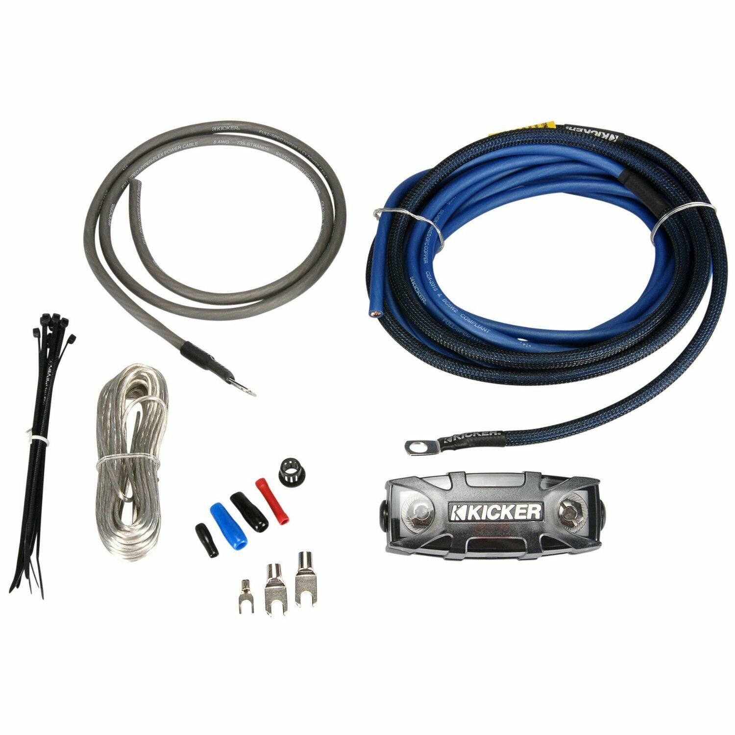 New Kicker PK8 8 Gauge OFC Power Amplifier Installation Kit NIB