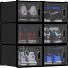 Xl Shoe Storage Box 6Pcs Shoe Storage Lightweight Plastic Organizers Stackable