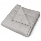 25 lbs Bedroom Weighted Blankets Queen/King Size w/Cotton Glass Beads Light Grey
