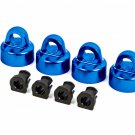 Traxxas 9664X Shock Caps Aluminum blue anodized Sledge