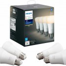 Philips Hue Warm White A19 Bluetooth Smart LED Bulb - 4 Pack