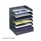 Black Six Tier Steel Desk Tray