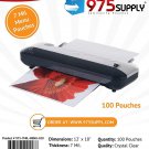 7Mil. Menu Thermal Laminating Pouches. 12"" X 18"". Clear. 100 Pouches.
