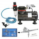 Airbrush Set &Air Compressor 0.3 Master Dual Action Kit Paint Hobby Cake Tattoo