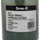 300 Prodisc Spin-X 12X Music Digital Audio Shiny Silver Blank Cd-R Disc Media