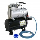 Airbrush Air Compressor Includes Pressure Regulator With Gauge,1/5 Hp 6 Ft Hose