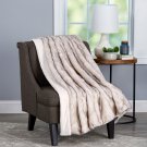 Faux Fur XL Throw Soft Faux Wolf Fur with Faux Mink Back and Gift Box 70 x 60