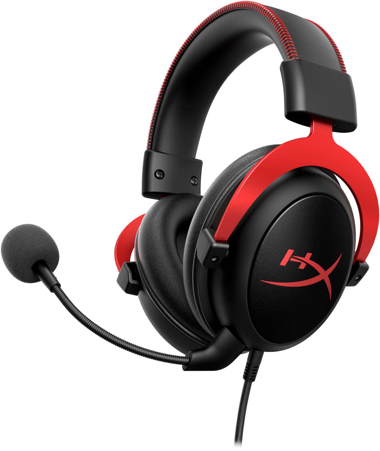 HyperX Cloud II 7.1 Surround Sound Wired Gaming Headset - Black & Red