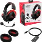 HyperX Cloud II 7.1 Surround Sound Wired Gaming Headset - Black & Red