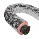 Insulated Flexible Duct 12 In. X 25 Ft. R6 Silver Jacket Air Hvac Vent Efficient