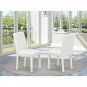 Abbott 35"" Leather Dining Chairs In Linen White (Set Of 2)
