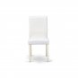 Abbott 35"" Leather Dining Chairs In Linen White (Set Of 2)